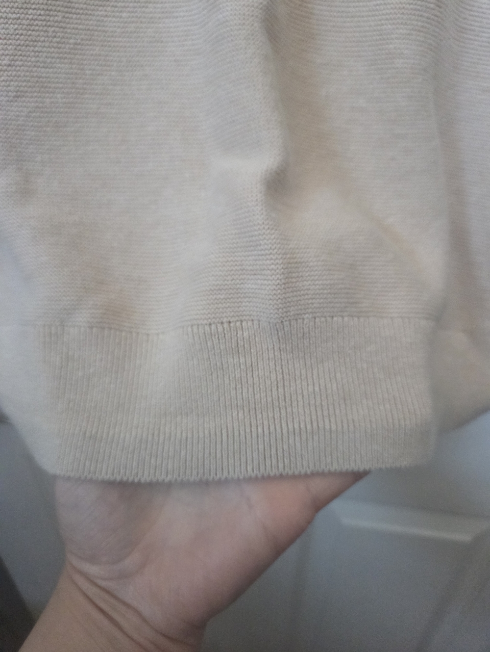 Quince Heather Oatmeal Cotton Cashmere Dolman Sweater Minimalist Contemporary XL - Picture 7 of 9